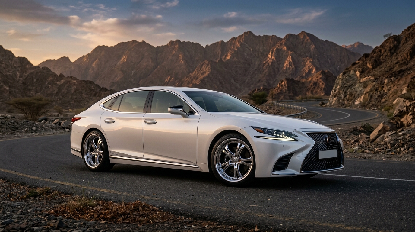 Lexus Luxury Car in Hatta Mountains with Auto Moto Car Care Finish